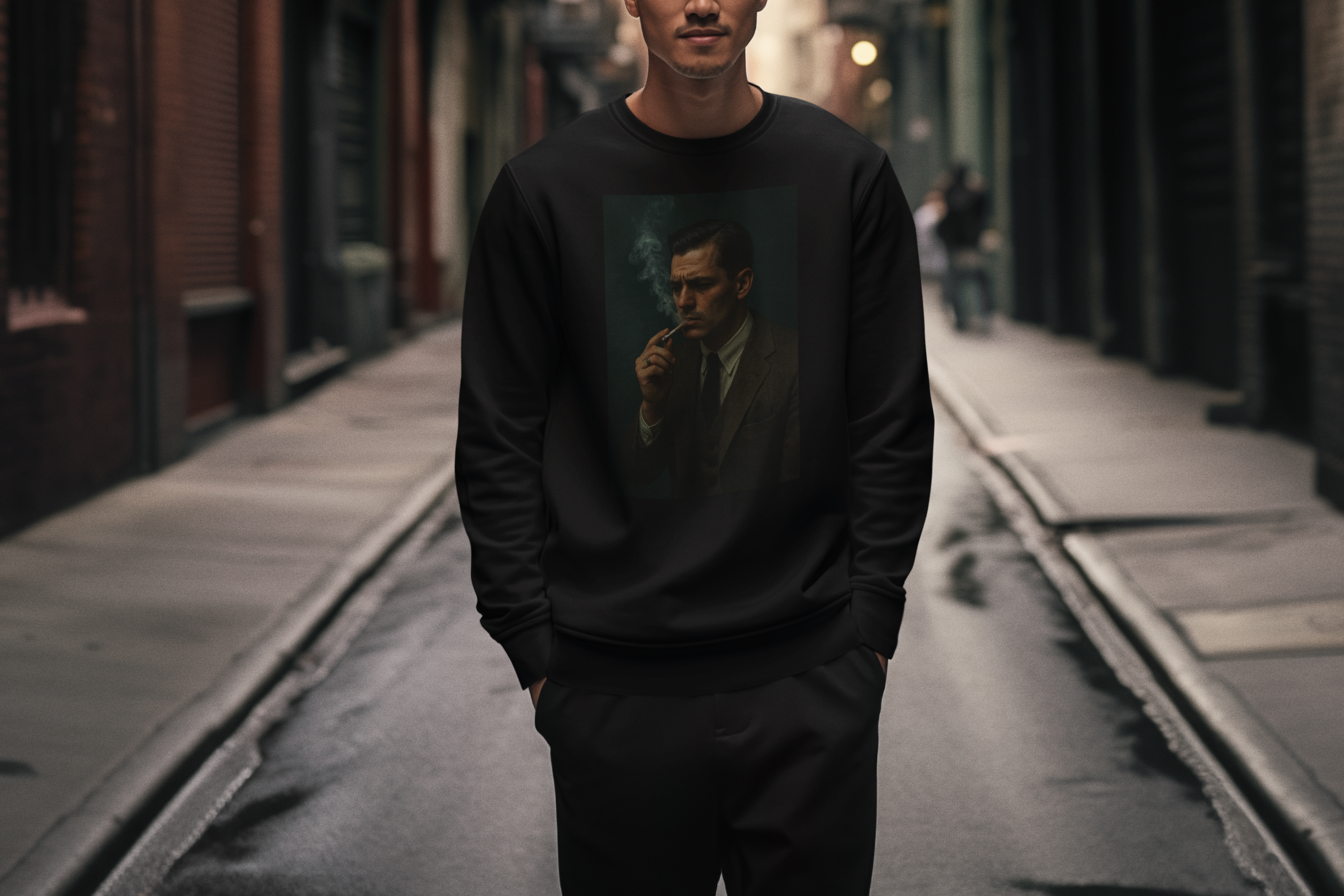 Vintage Noir Portrait Sweatshirt